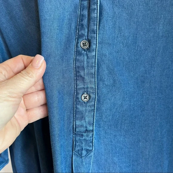 Saks 5th Avenue Chambray Tunic Top - Picture 8 of 11